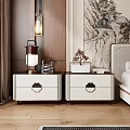 New Chinese bedside table combination 3d model