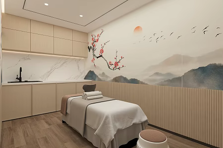 New Chinese SPA treatment room 3d model