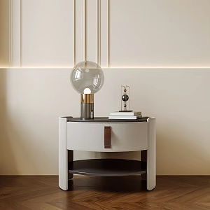 Bedside Table Light Luxury Bedside Table Bucket Cabinet 3d model