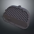Detailed Gray Honeycomb Structure Mechanical Component With Grid Design And Cover 3d model