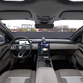 Light Gray Electric Car With Transparent Roof And Green License Plate