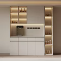 Modern Simple Wine Cabinet Sideboard 3d model