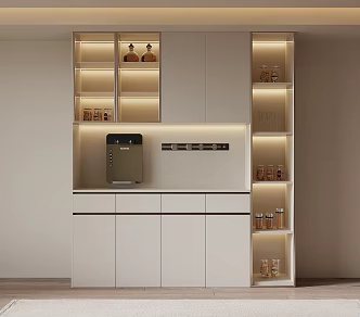Modern Simple Wine Cabinet Sideboard 3d model