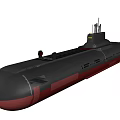 Advanced Naval Military Submarine Weapon with Periscope and Hull Design Features