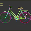 Red Classic Bicycle With Black Seat And Metallic Frame On Grey Background