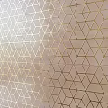 Pink Wall Tile Components Featuring Gold Geometric Grid Patterns 3d model