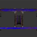 Blue Metal Industrial Equipment With Gear And Platform Structure