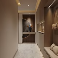 Modern Living and Dining Room Interior With Beige Sofa TV Wall And Green Plants