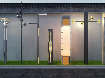 modern street lamp 3d model