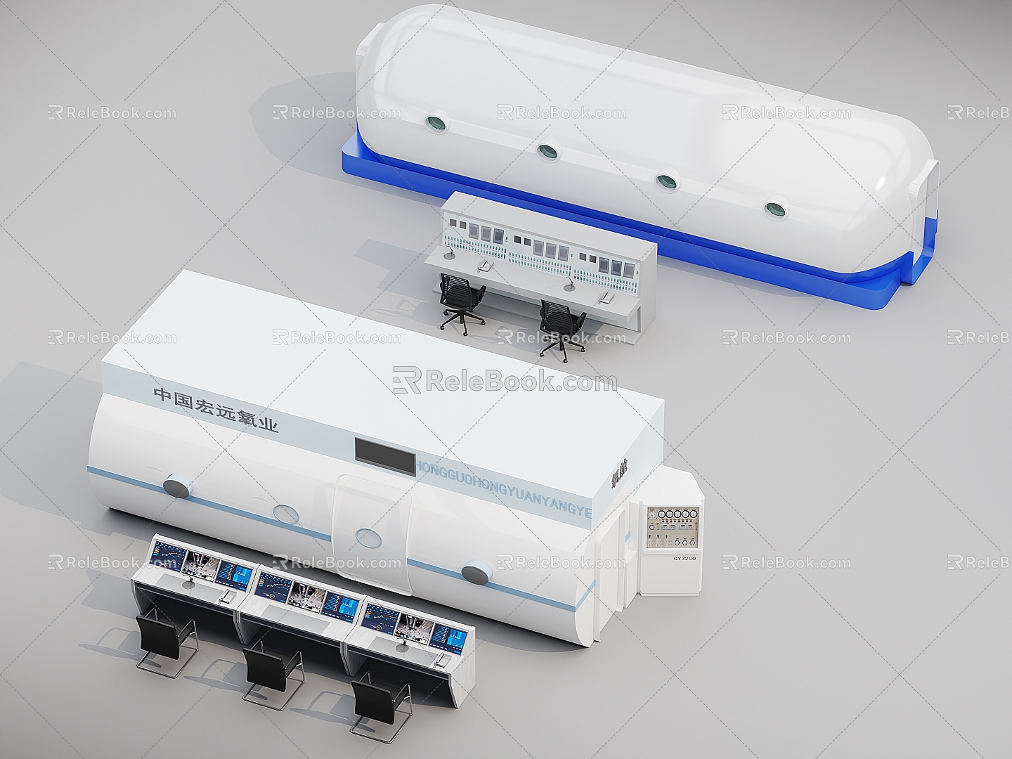 modern hyperbaric oxygen chamber model