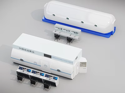 Advanced Industrial Equipment with Various Machinery Units and Control Systems 3d model