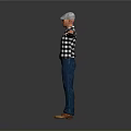 Man In Plaid Shirt Jeans And Cap With Sunglasses Arms Outstretched Standing