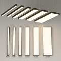 Modern Slim Linear Pendant Lights In Various Sizes For Interior Ceiling 3d model