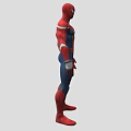 Spider Man Character In Red And Blue Costume With Spider Emblem And Gloves