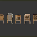 Diverse Designed Leisure Chairs Featuring Wooden Frames And Comfortable Seats