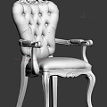 Elegant Accent Chair With Tufted Gray Backrest Wooden Armrests And Patterned Seat Cushion