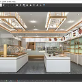 Modern Dessert Shop Interior With Glass Display Cases Bright Lighting And Menu Displays