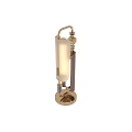 Modern Table Lamp With Sleek Metallic Frame And Cylindrical Frosted Glass Shade