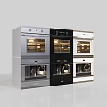 Modern Sleek Kitchen Appliances With Glass Doors Silver And Black Design