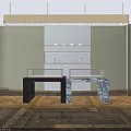Elegant Modern Jewelry Store Interior With Glass Display Cases And Ceiling Lighting