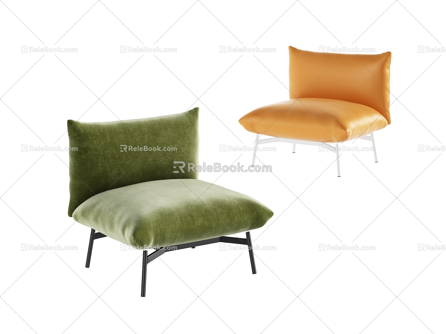 Simple Fashion Atmospheric Leather Fabric Sofa model