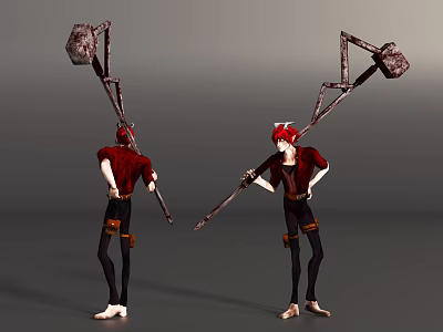 Modern Cartoon Characters Men's Game Film and Television Characters 3d model