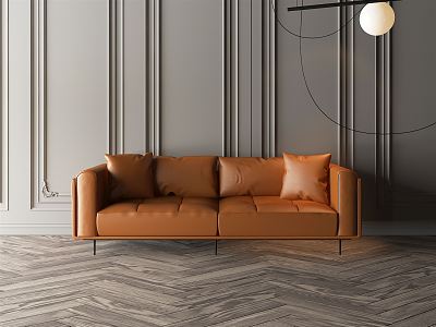 Modern double sofa Italian sofa 3d model