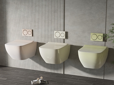 Modern toilet combination 3d model