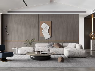Modern Living Room Living Room Sofa Coffee Table Combination 3d model