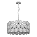Modern Crystal Chandelier with Geometric Octagonal Design and Gold Hanging Chain