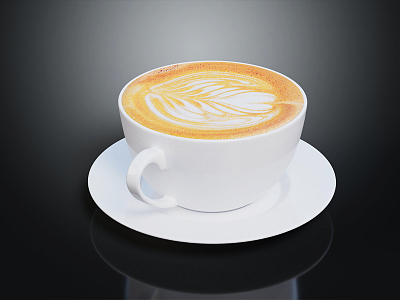 Modern coffee cup coffee cappuccino model