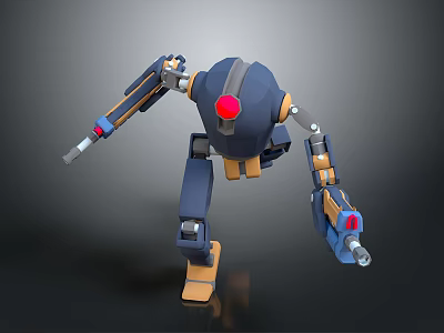 Sci-fi Style Mecha Soldier Mecha Robot Future Warrior War Machine Soldier Robot Assistant Small Robot Robot Butler 3d model