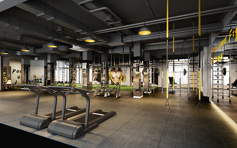 INDUSTRIAL LOFT GYM 3d model