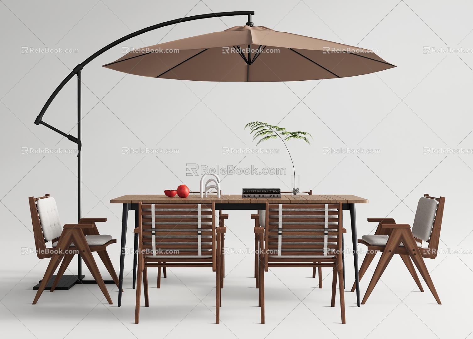 Outdoor Table and Chair Leisure Table and Chair Outdoor Chair Dining Table and Chair Sunshade 3d model