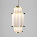 Elegant Multi tiered Chandelier With Gold Metal Frame And White Translucent Shades