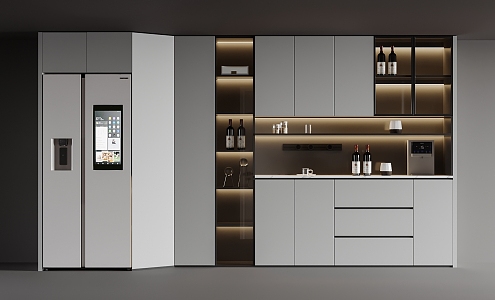 Sideboard Refrigerator Cabinet Wine Cabinet Storage Cabinet Decorative Cabinet 3d model