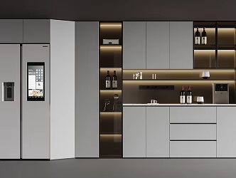 Sideboard Refrigerator Cabinet Wine Cabinet Storage Cabinet Decorative Cabinet 3d model