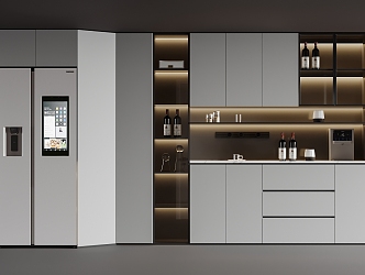 Sideboard Refrigerator Cabinet Wine Cabinet Storage Cabinet Decorative Cabinet 3d model