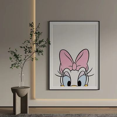 Cute Cartoon Animal Painting Donald Duck Head With Pink Bow Wall Art Decor 3d model Cute Cartoon Animal Painting Donald Duck Head With Pink Bow Wall Art Decor 3d model