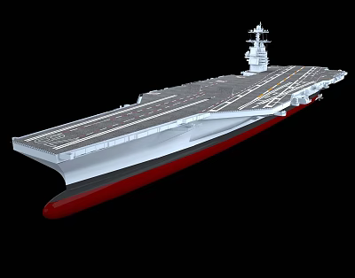 Modern aircraft carrier Ford class aircraft carrier 3d model