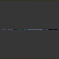 Sharp Sci Fi Weapon Design With Chain And Blue Green Glowing Blade