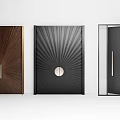Modern Entry Doors With Textured Surfaces Wooden Black Glass Panels And Varied Handles