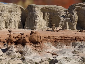 Modern Desert Mountains 3d model