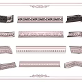 Various Decorative Gypsum Cornices with Ornate Patterns for Interior Design Projects