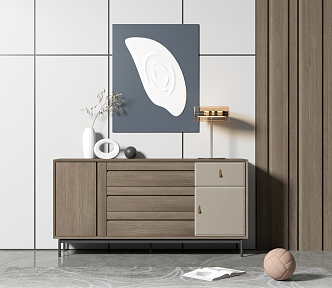 Modern Side Cabinet 3d model