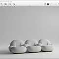 Modern Gubi Combo Sofa 3d model