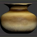 Shiny Golden Decorative Vase With Unique Wide Mouth And Round Ceramic Body For Home Decor