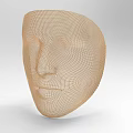 Modern Minimalist Face Shaped Mesh Design Decorative Ornament Set For Home Decor
