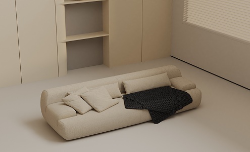 Three-seat sofa 3d model