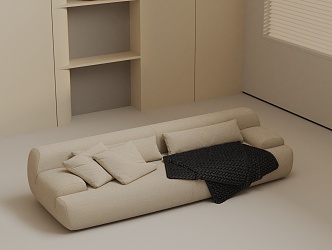 Three-seat sofa 3d model